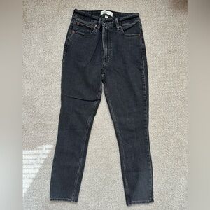 Abercrombie & Fitch Women's Black Wash Skinny High Rise 26 Curve Love